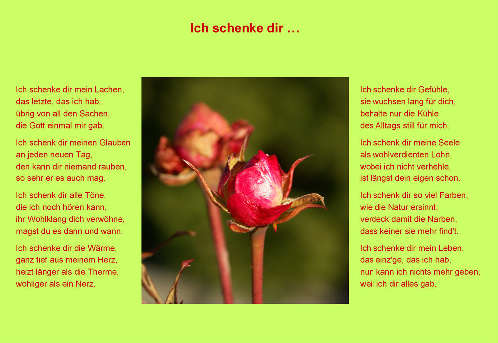 Ich schenke dir